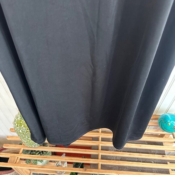 Lord & Taylor Vintage 90s Black Maxi Skirt stretch waist pull on soft 2X - Picture 4 of 8